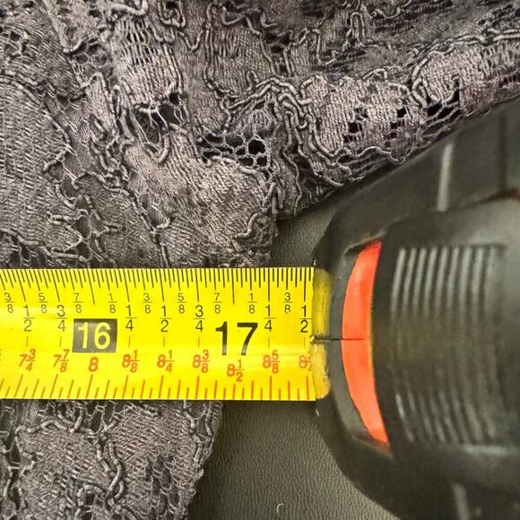 Diane Von Furstenberg DVF Zarita Dress Lace Detail Mini Gray Purple Size 8 - Picture 7 of 8